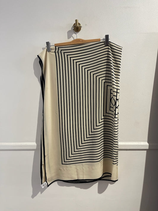 Foulard paréo Toteme noir et blanc