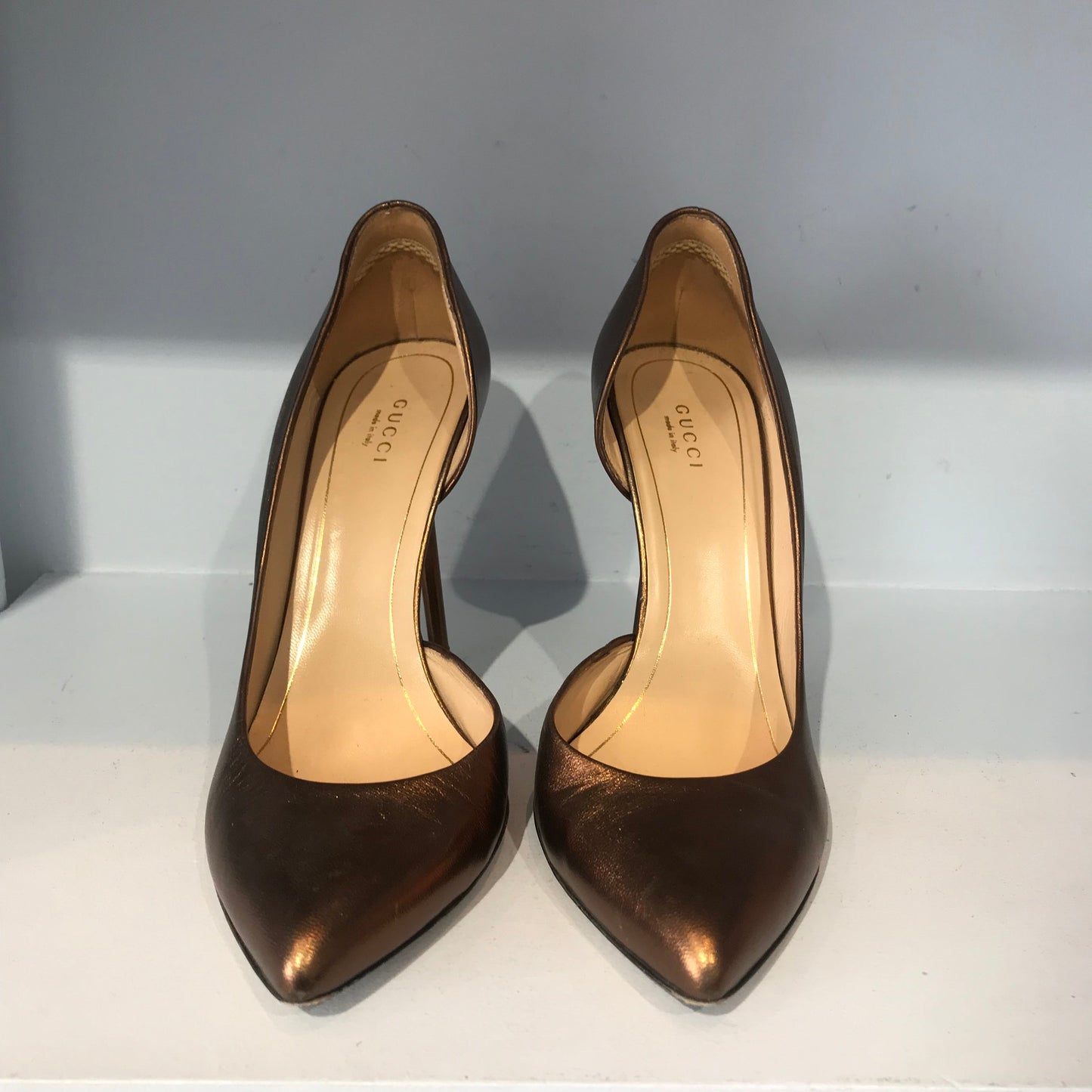 Escarpins Gucci mordoré T.38,5