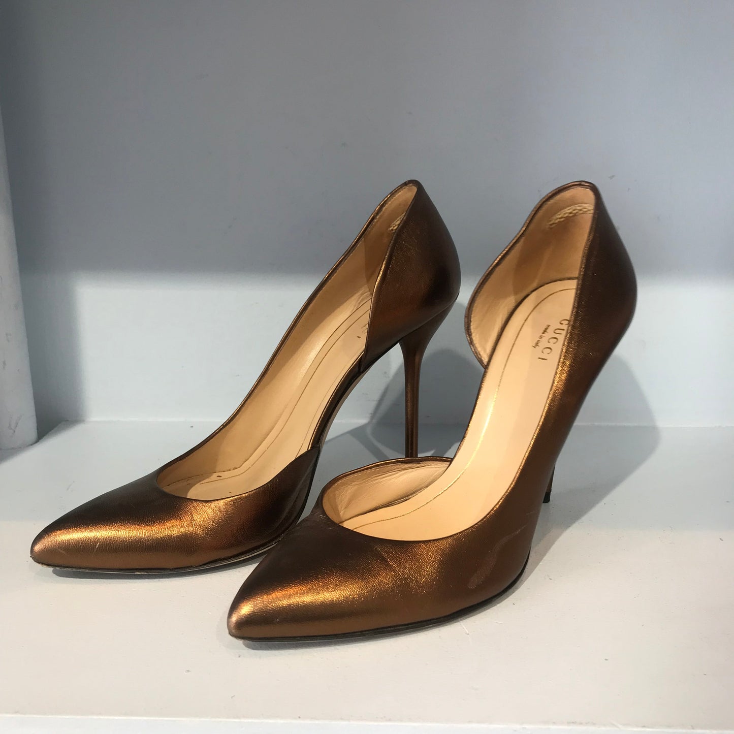 Escarpins Gucci mordoré T.38,5