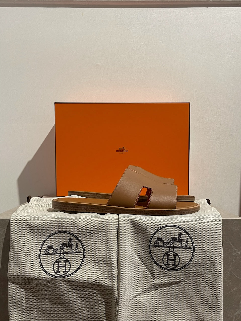 Mules Hermès Izmir camel T.39