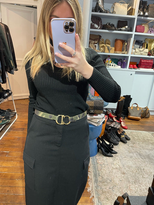 Ceinture Dior camouflage T.80
