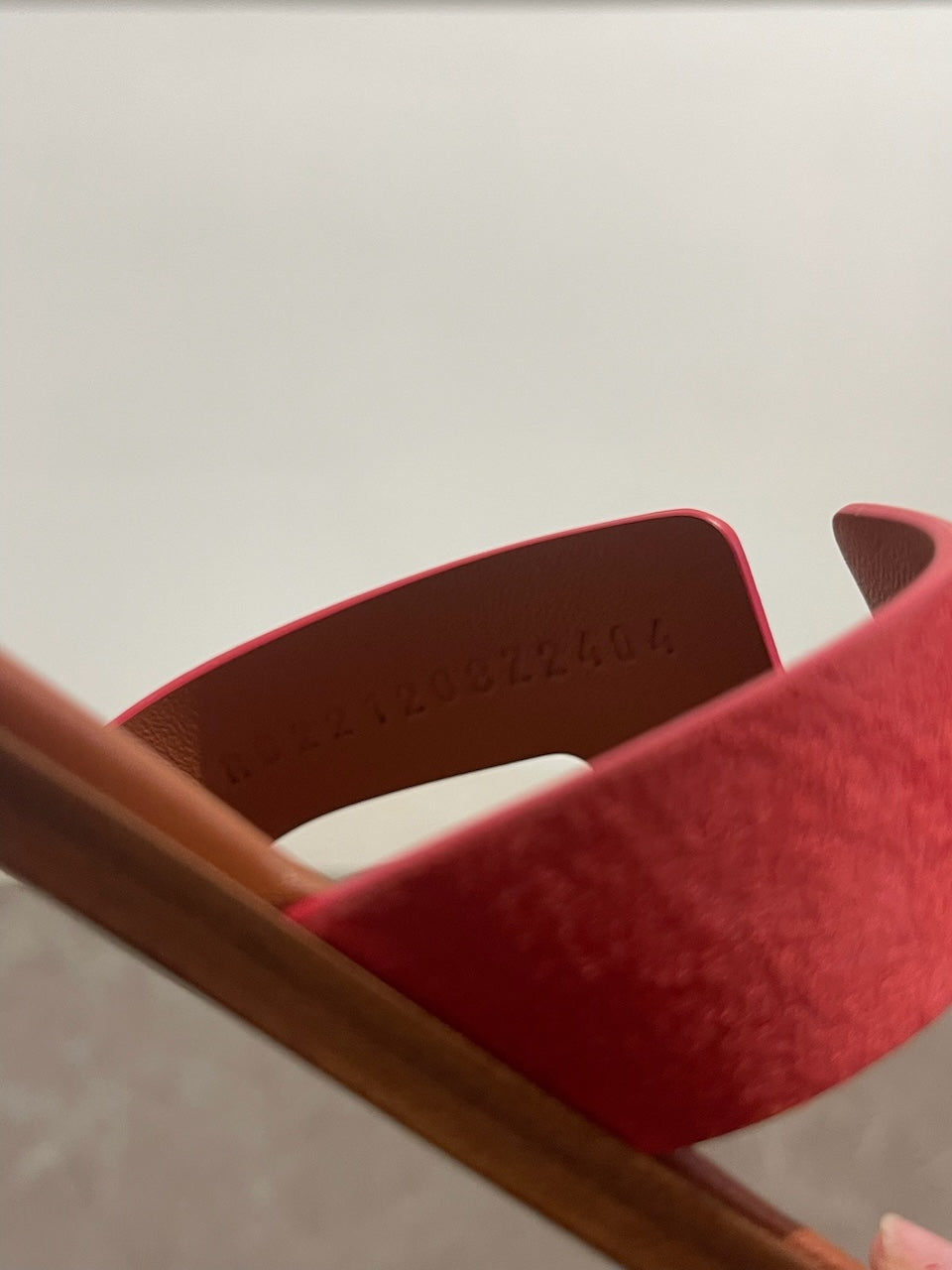 Sandales Hermès Oran rouge T.36,5