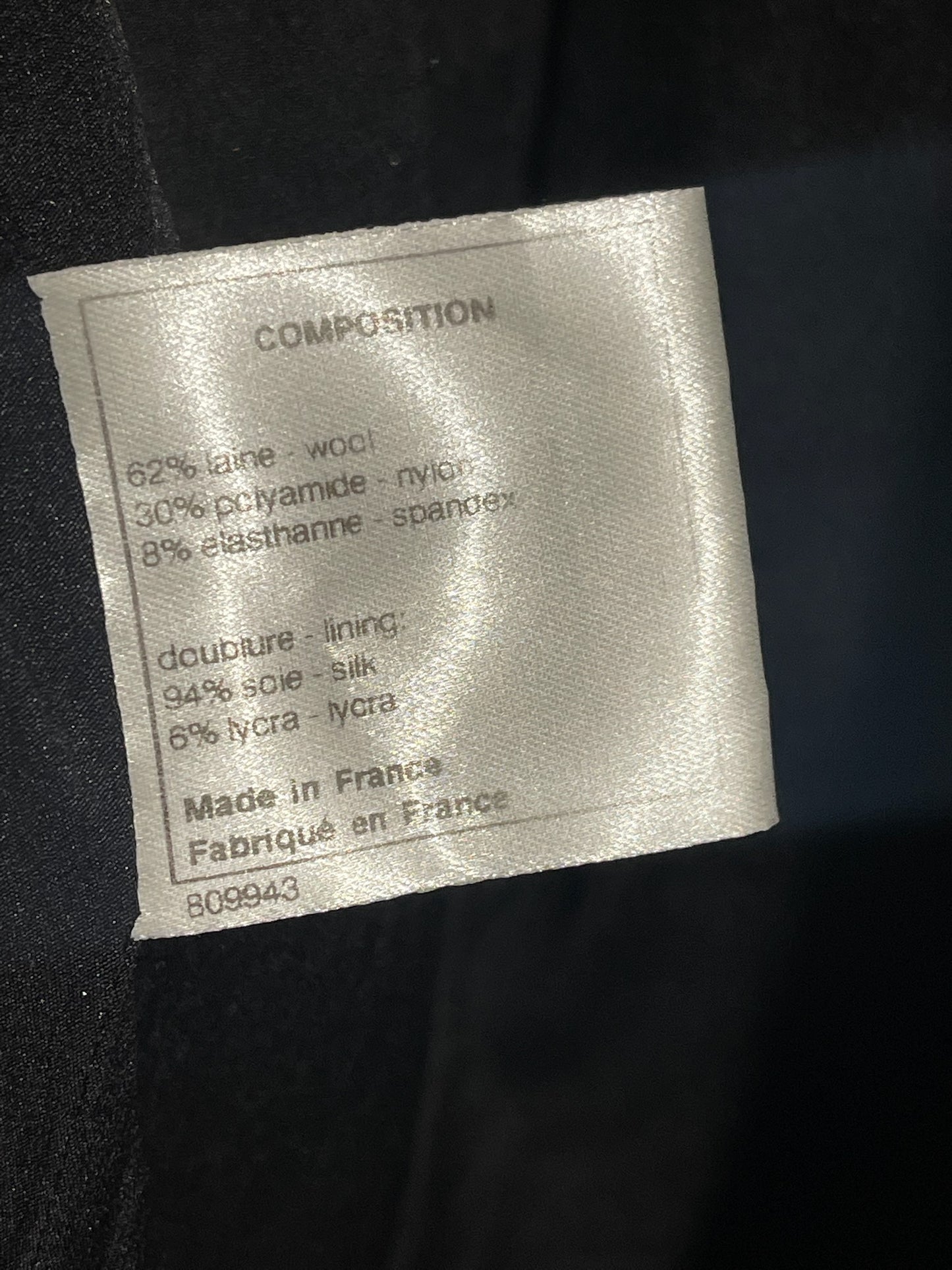 Robe Chanel noire T.38