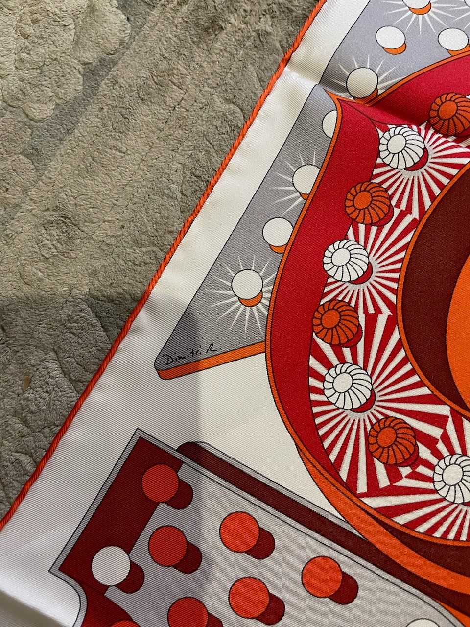 Foulard 90 Hermès orange Electrique