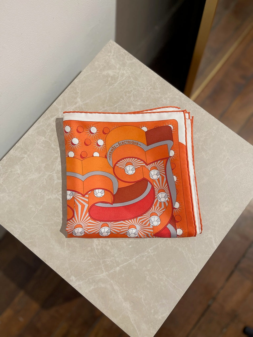 Foulard 90 Hermès orange Electrique