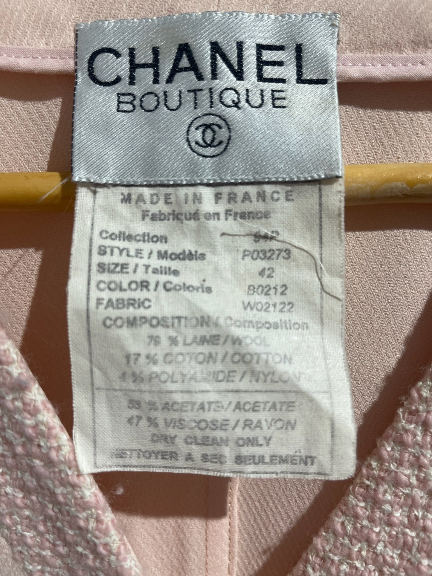 Veste Chanel rose T.42