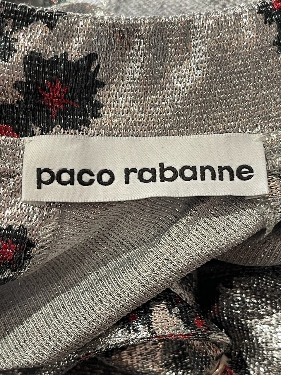 Robe Paco Rabanne argentée T.42