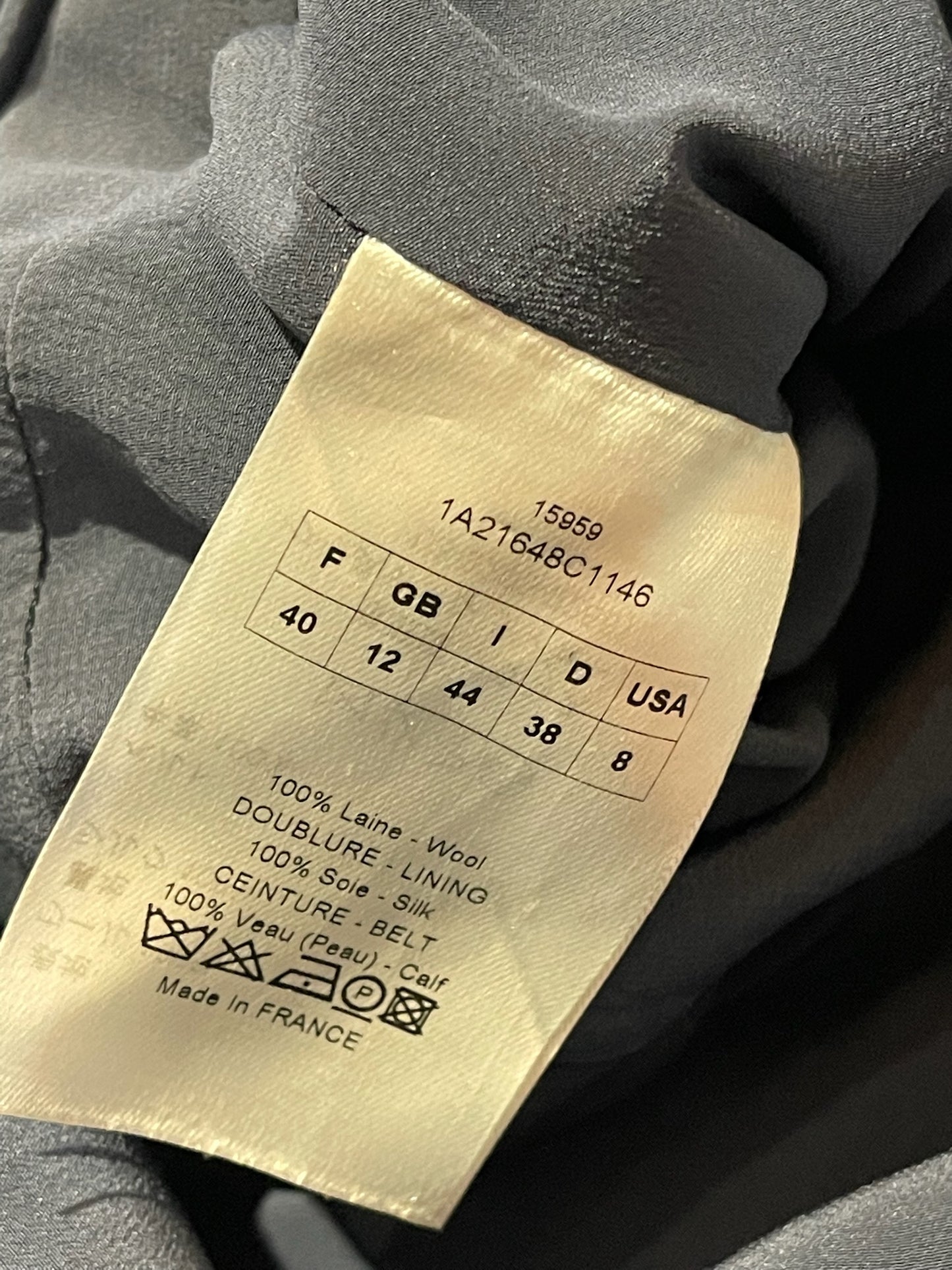 Robe Dior grise T.40