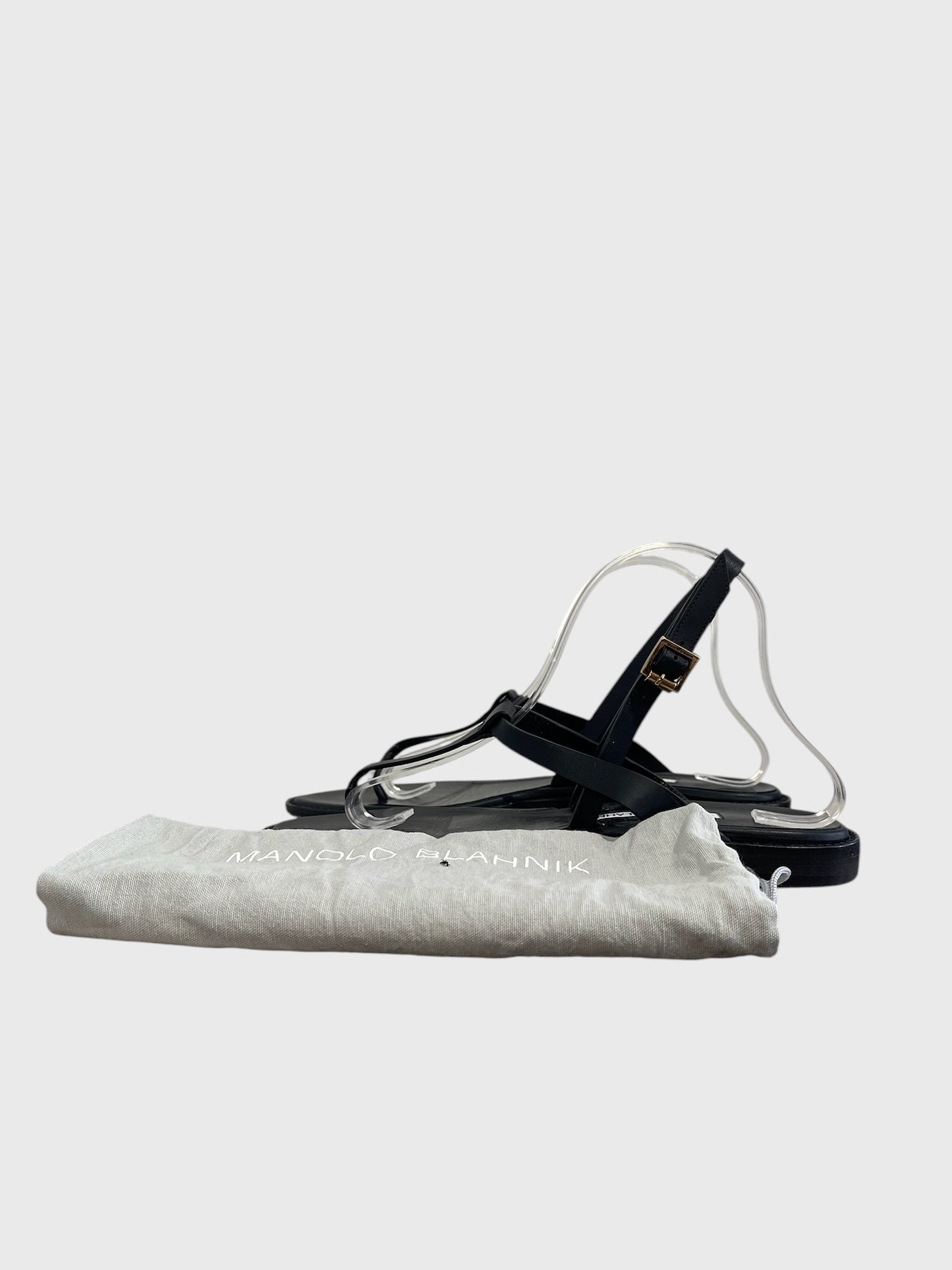 Sandales Manolo Blahnik noires T.40