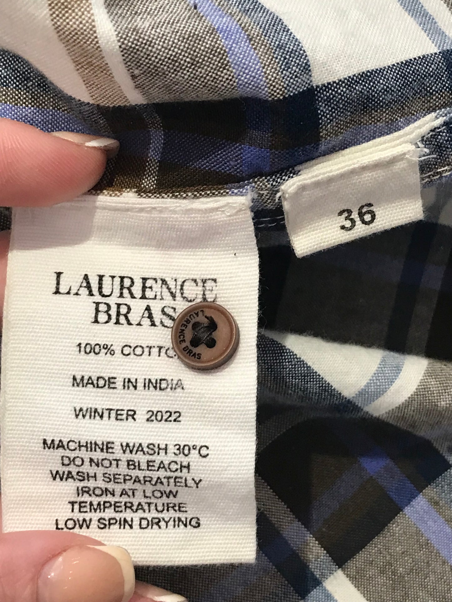Chemise Laurence Bras à carreaux T.36