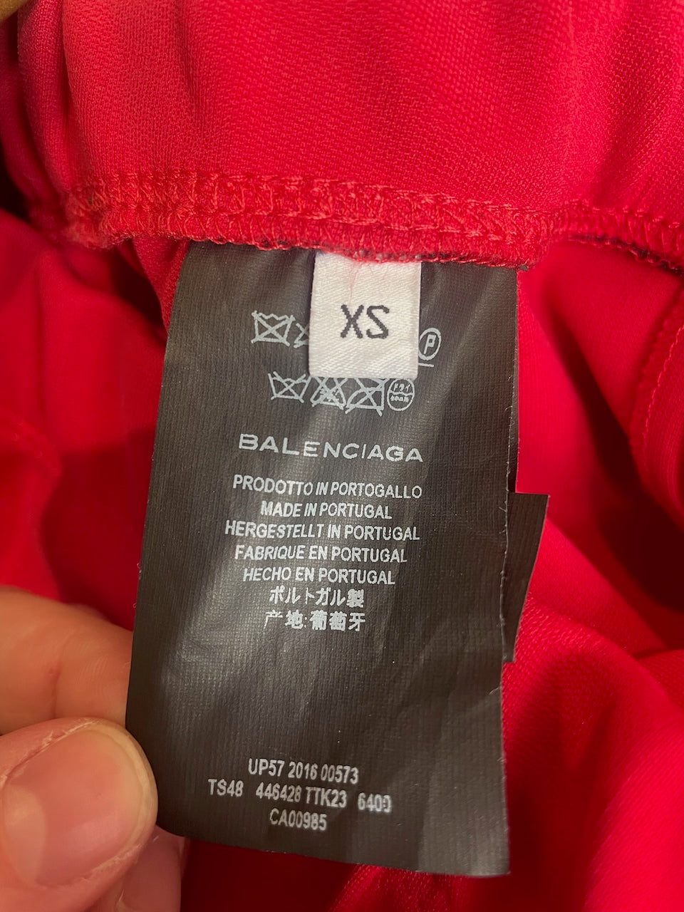 Pantalon Balenciaga rouge T.XS