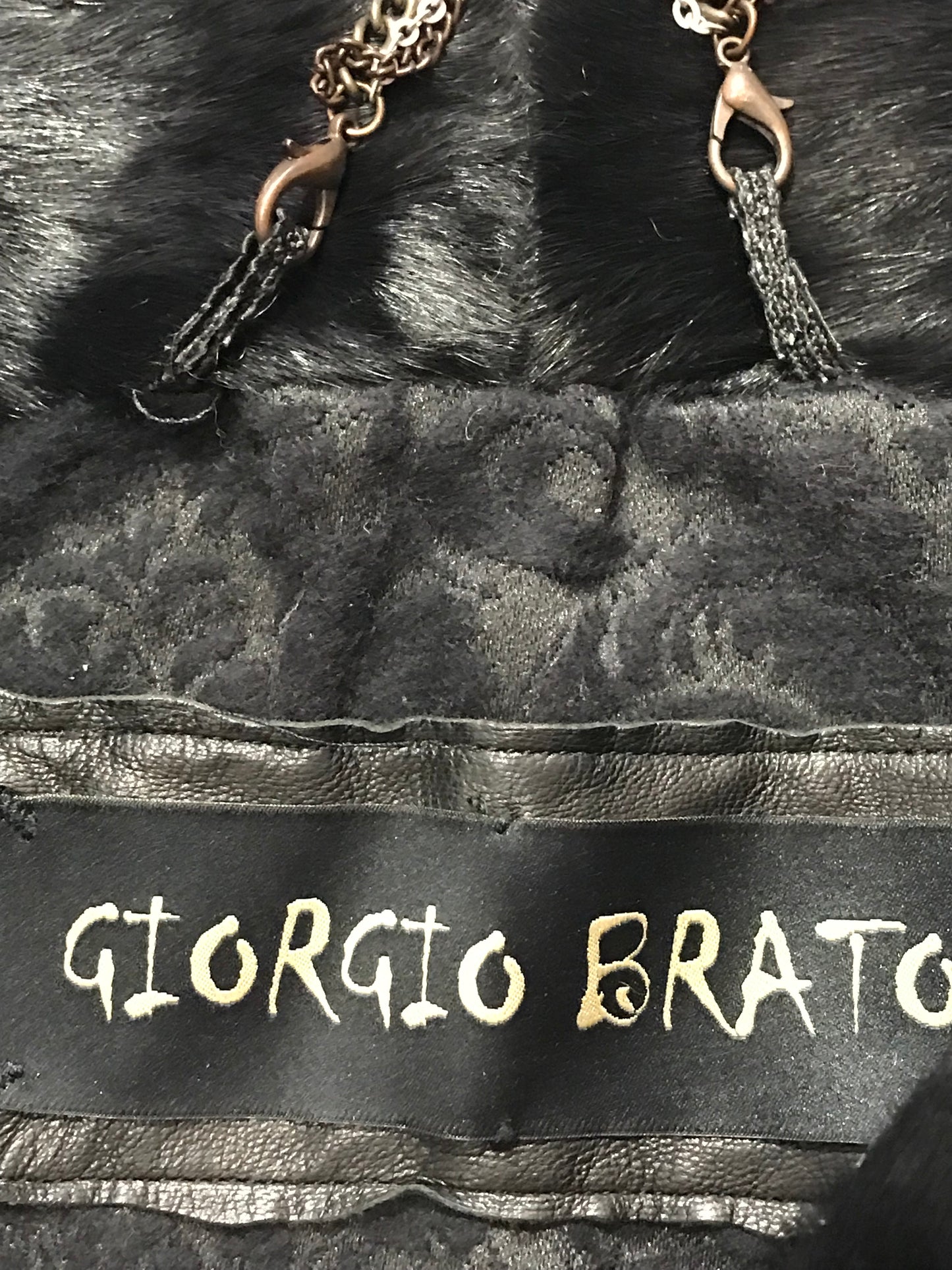 Gilet Giorgio Brato en fourrure noir T.36