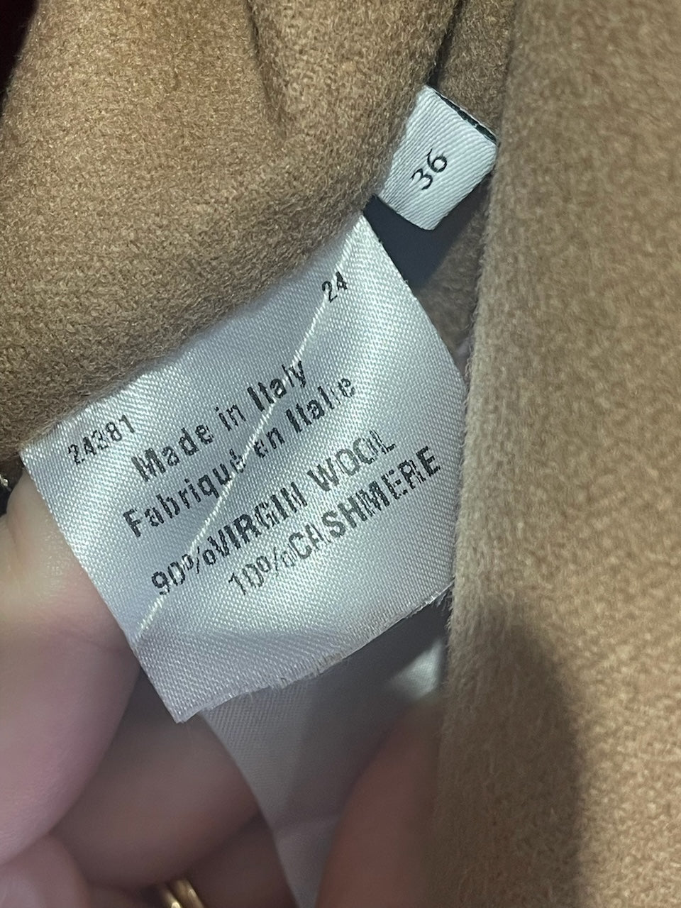 Manteau Loewe camel T.36