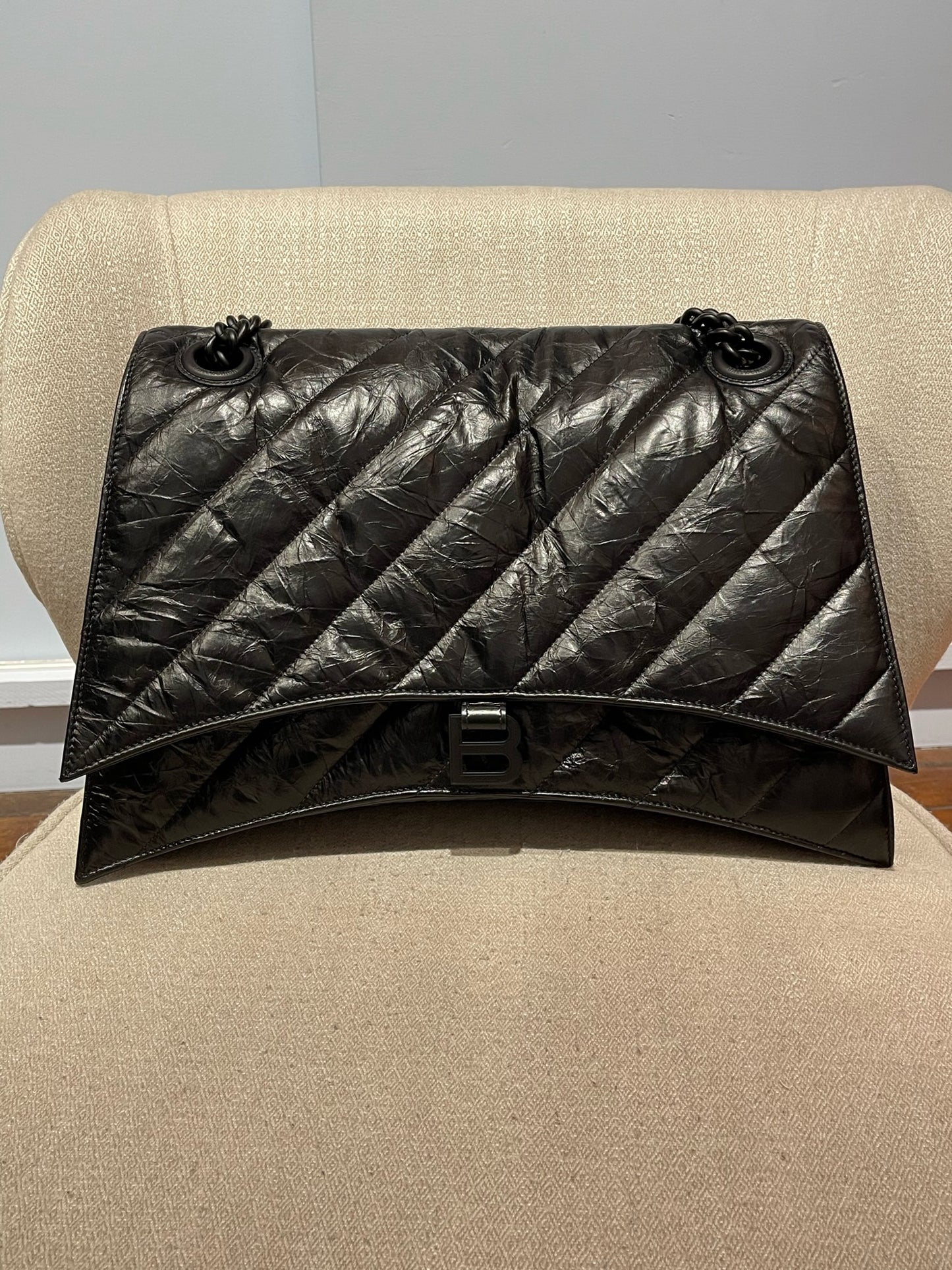 Sac Balenciaga Crush Noir