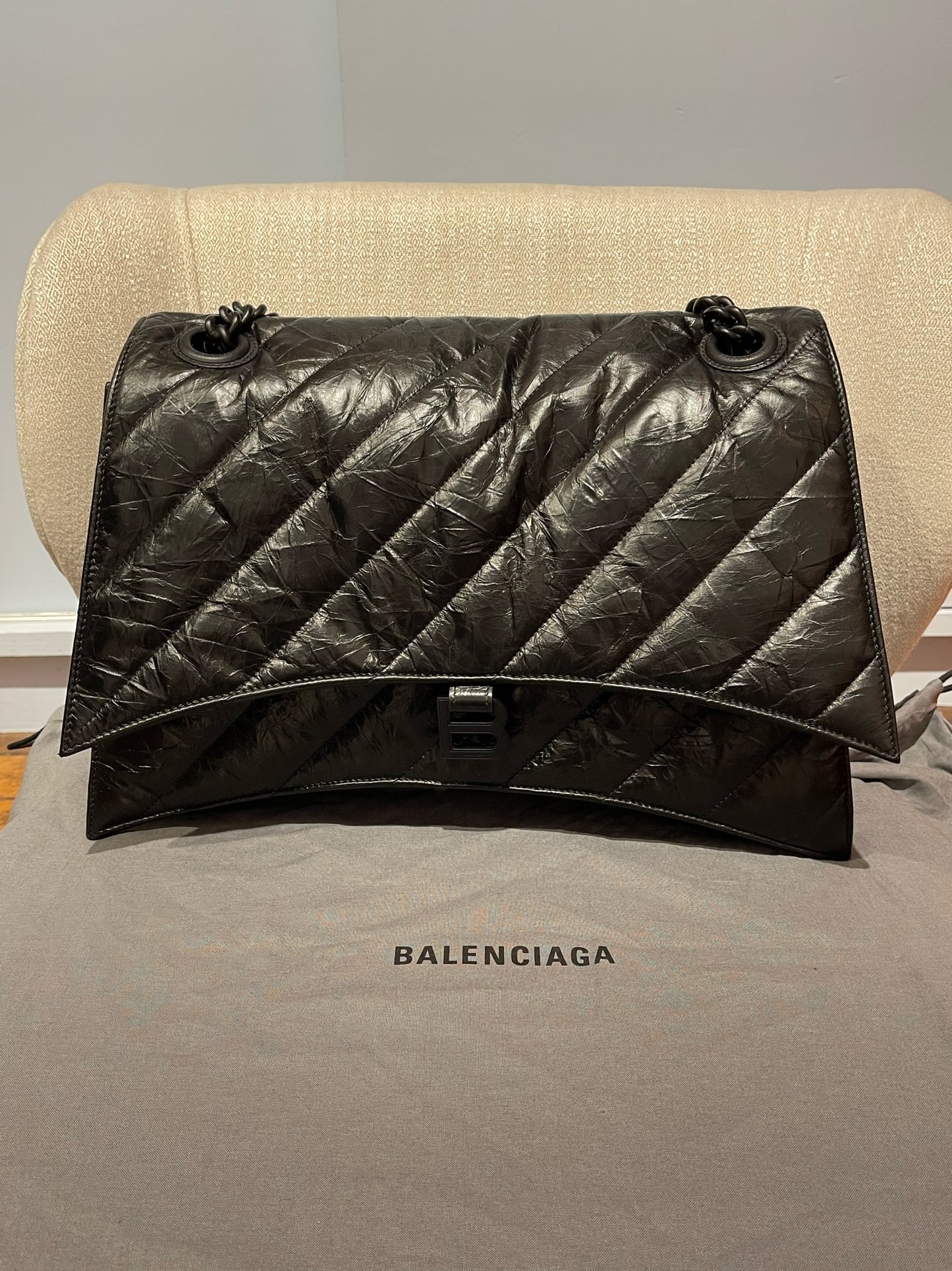 Sac Balenciaga Crush Noir