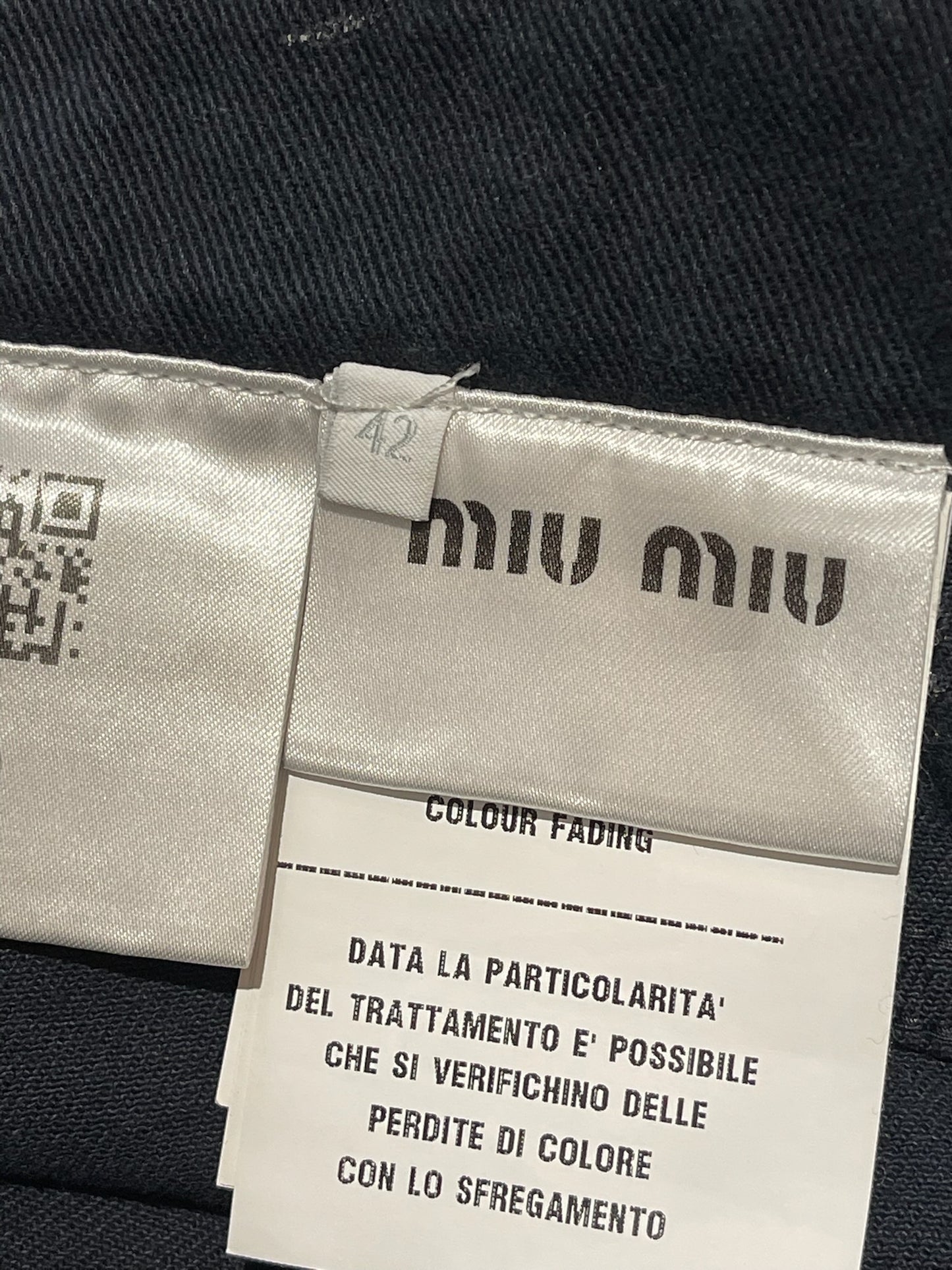 Jeans Miu Miu bleu marine T.38