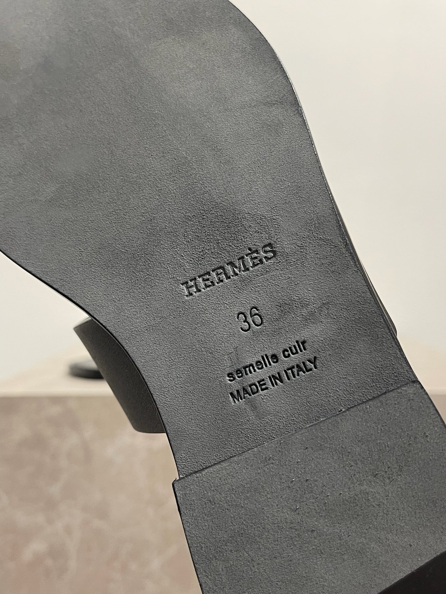 Sandales Hermes July noires T.36