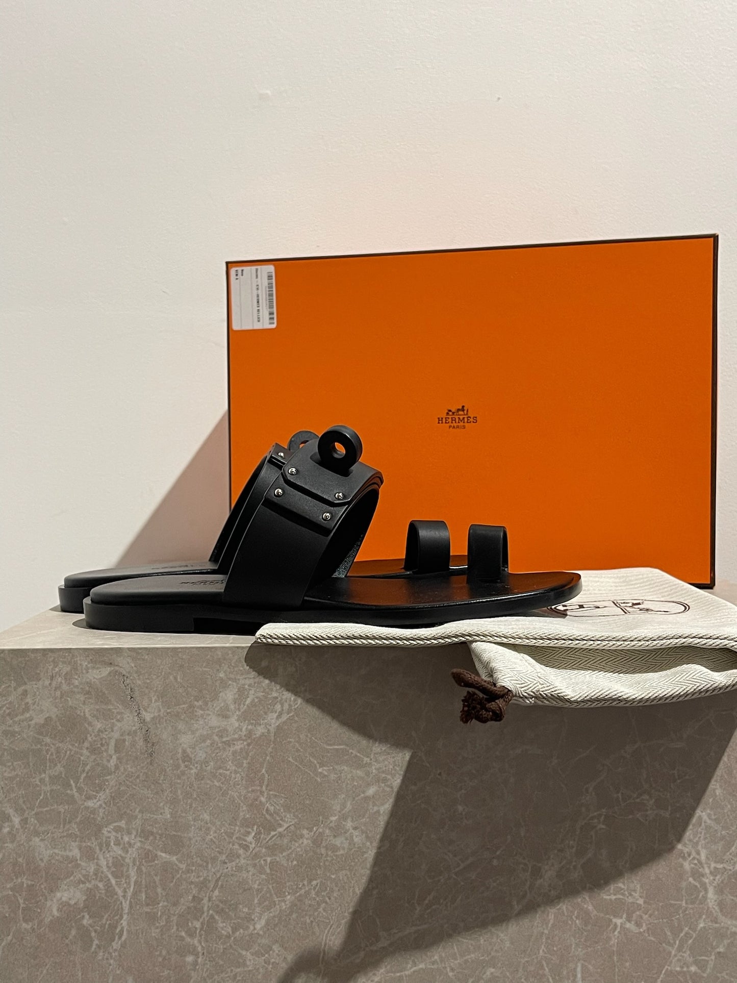Sandales Hermes July noires T.36