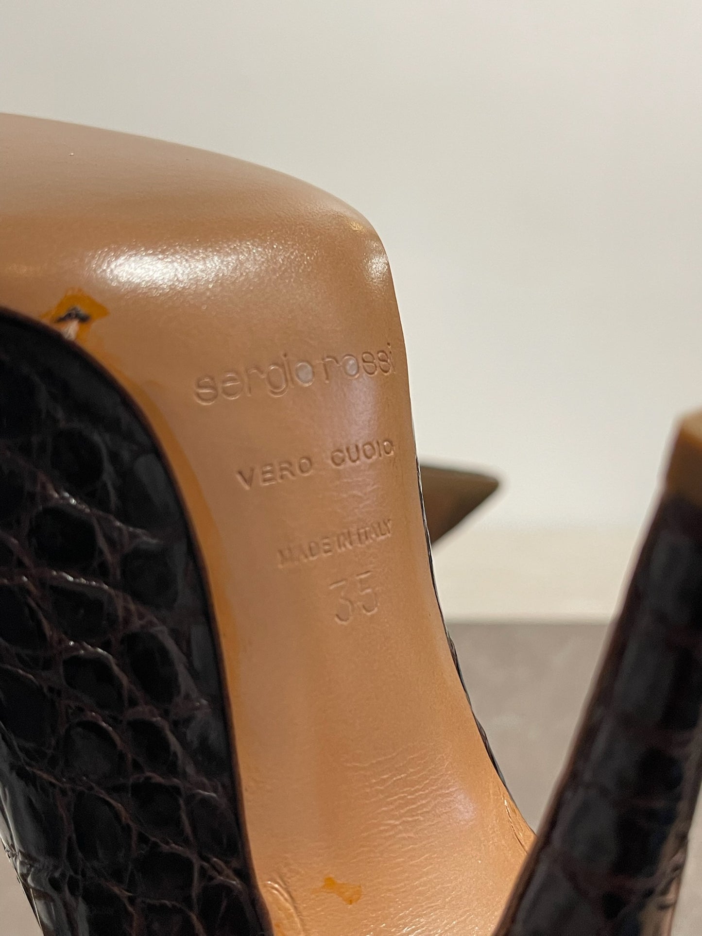 Escarpins Sergio Rossi marron T.35