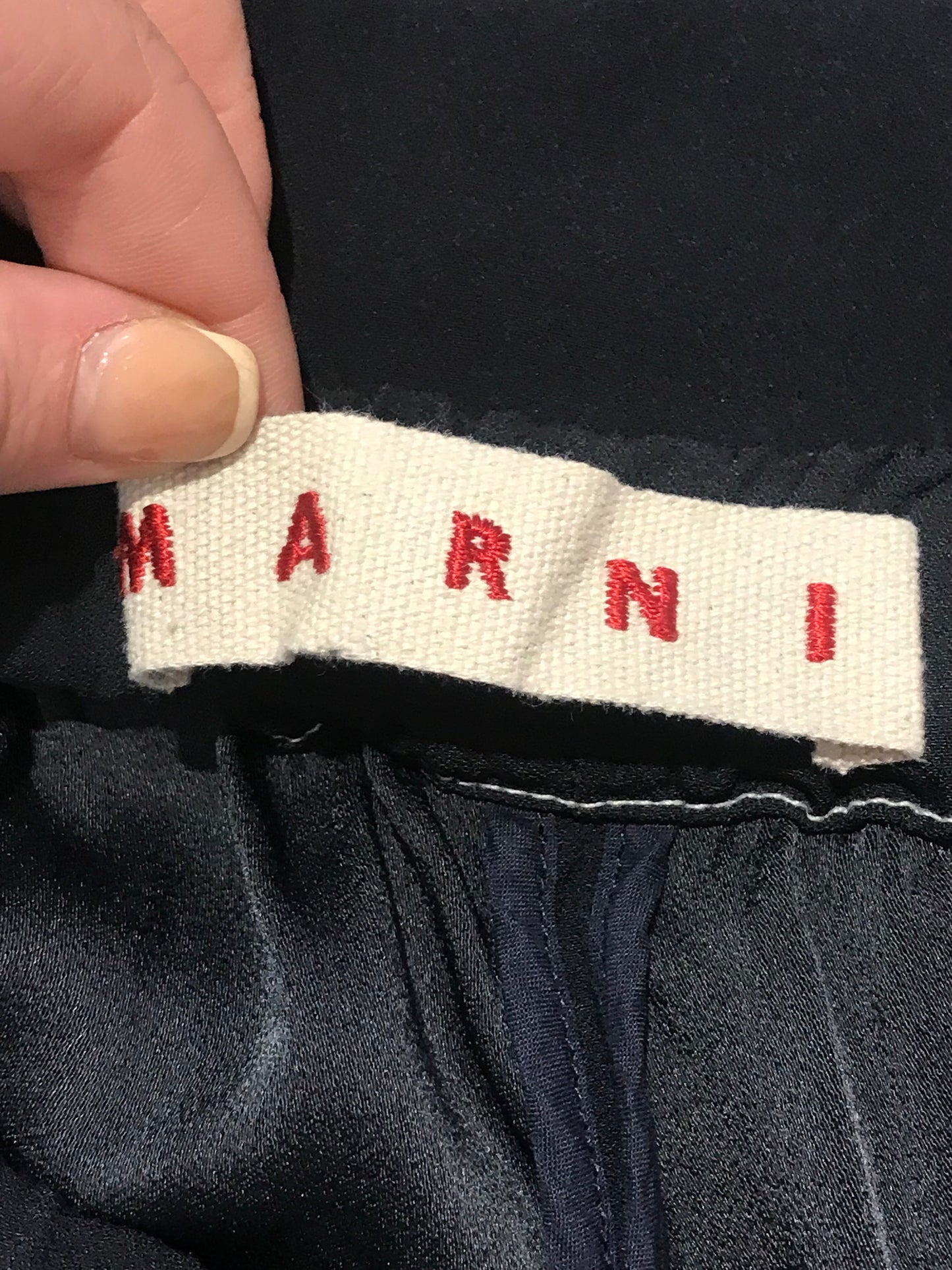Pantalon Marni bleu marine T.38