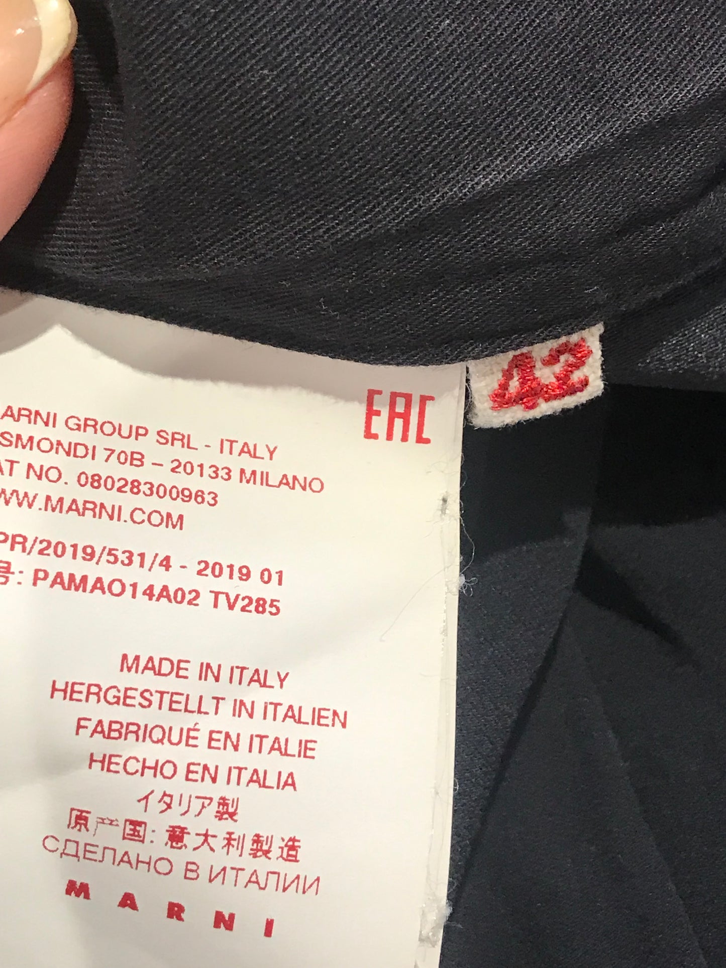 Pantalon Marni bleu marine T.38