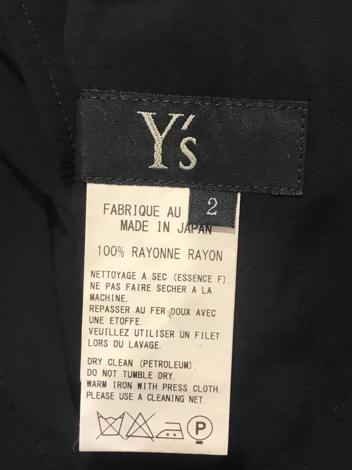 Combinaison Yohji Yamamoto noire T.38