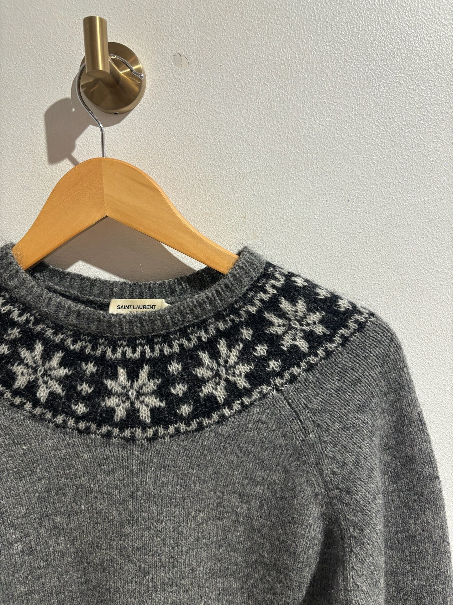 Pull Saint Laurent gris T.S