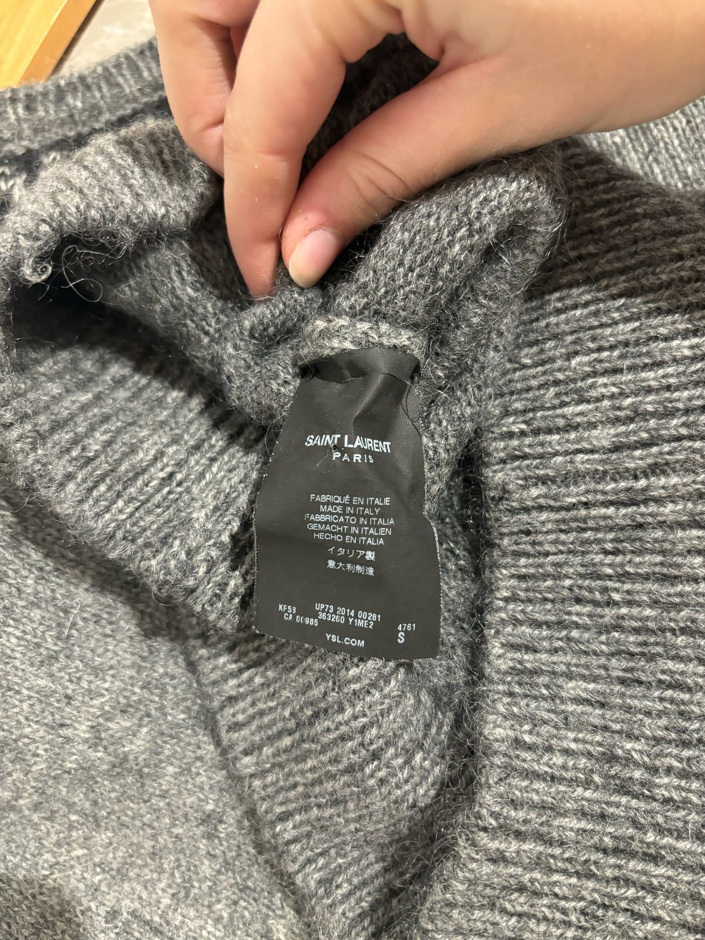 Pull Saint Laurent gris T.S