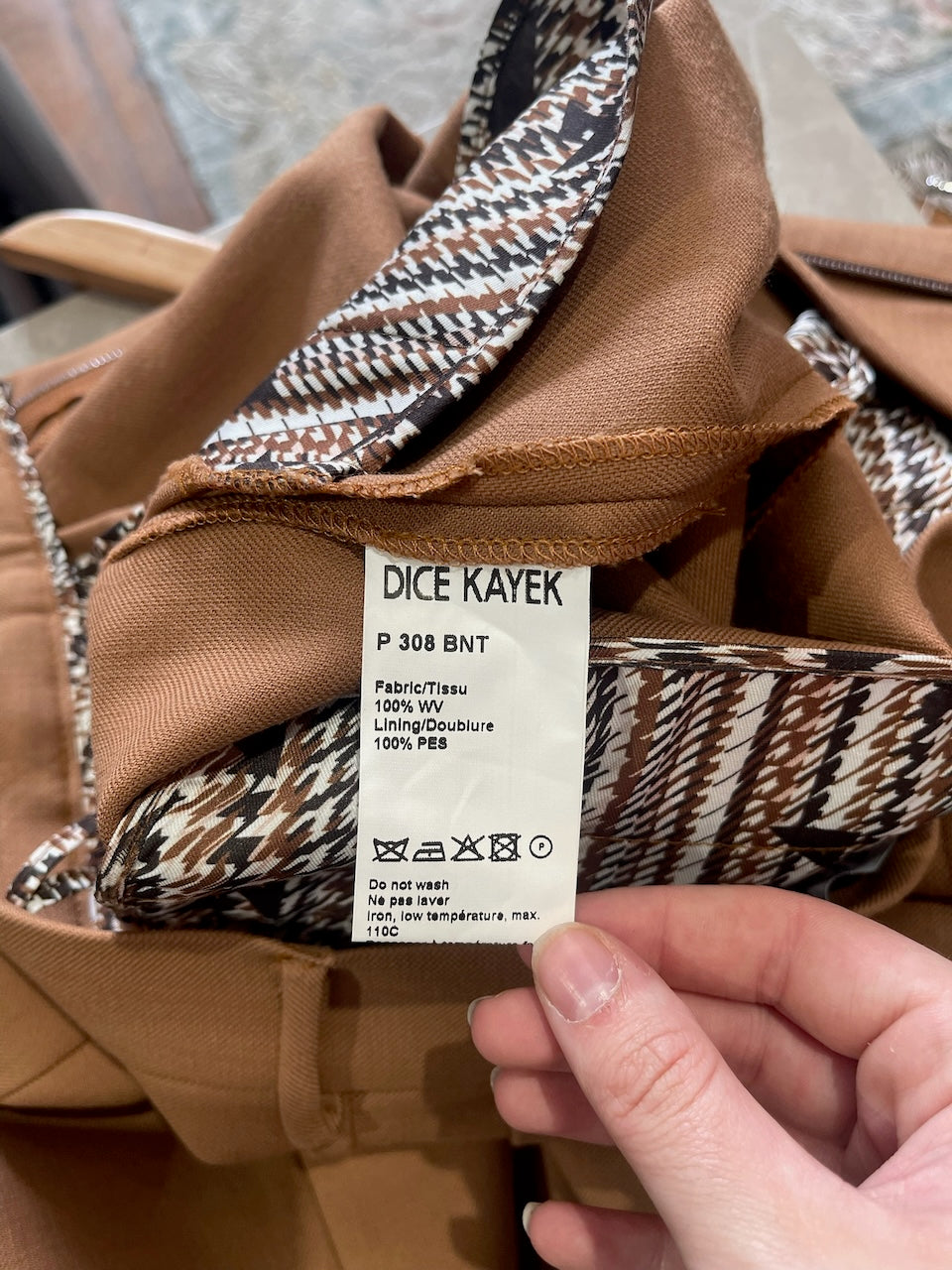 Pantalon Dice Kayek camel T.36