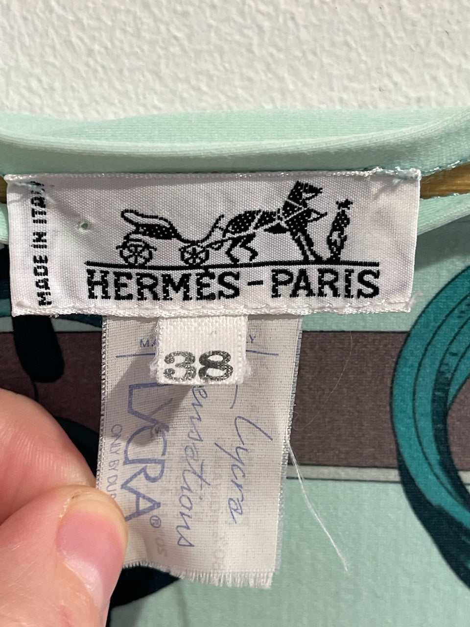 Robe Hermes bleue T.38
