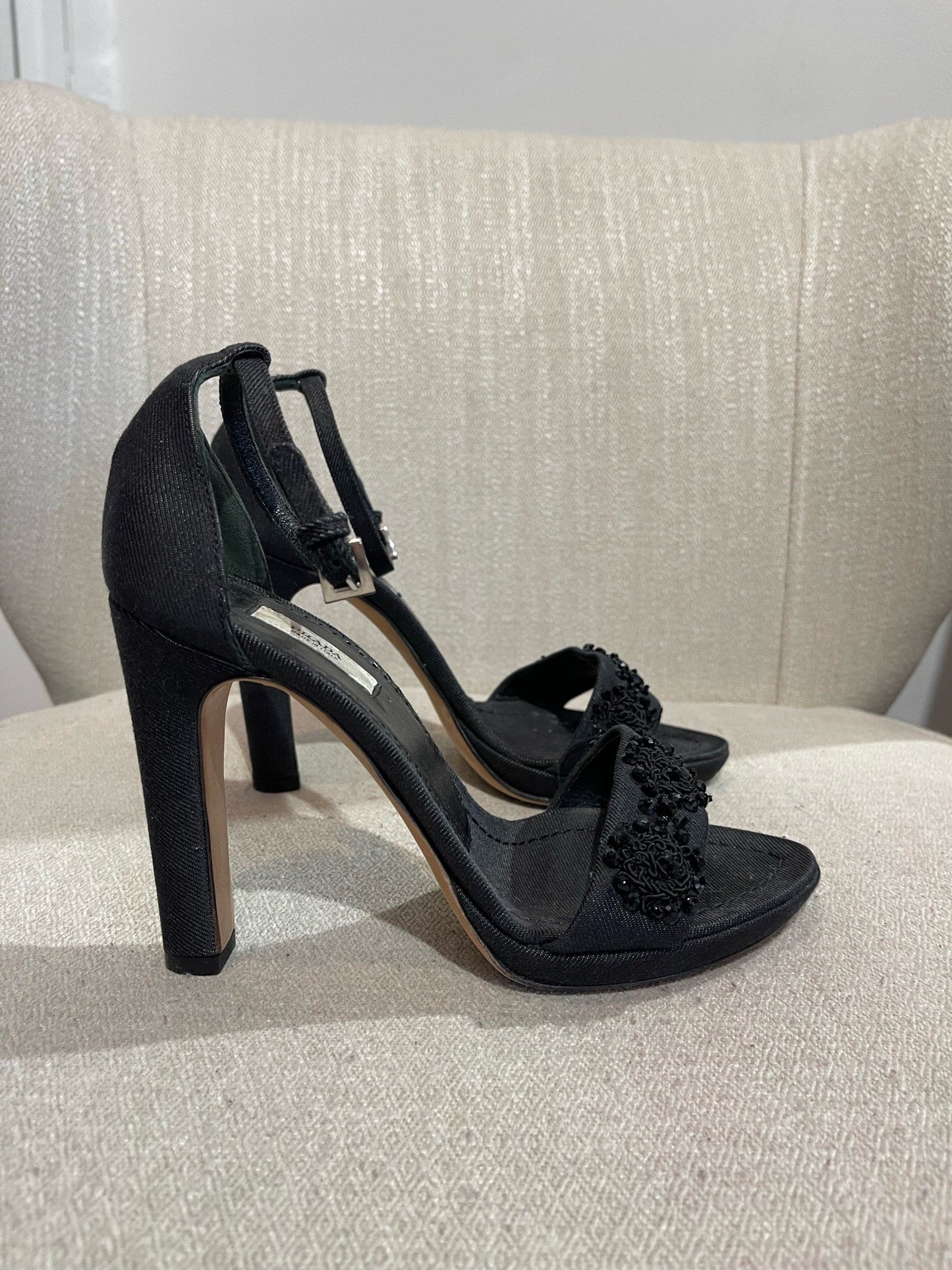 Sandales Prada jeans noir T.35