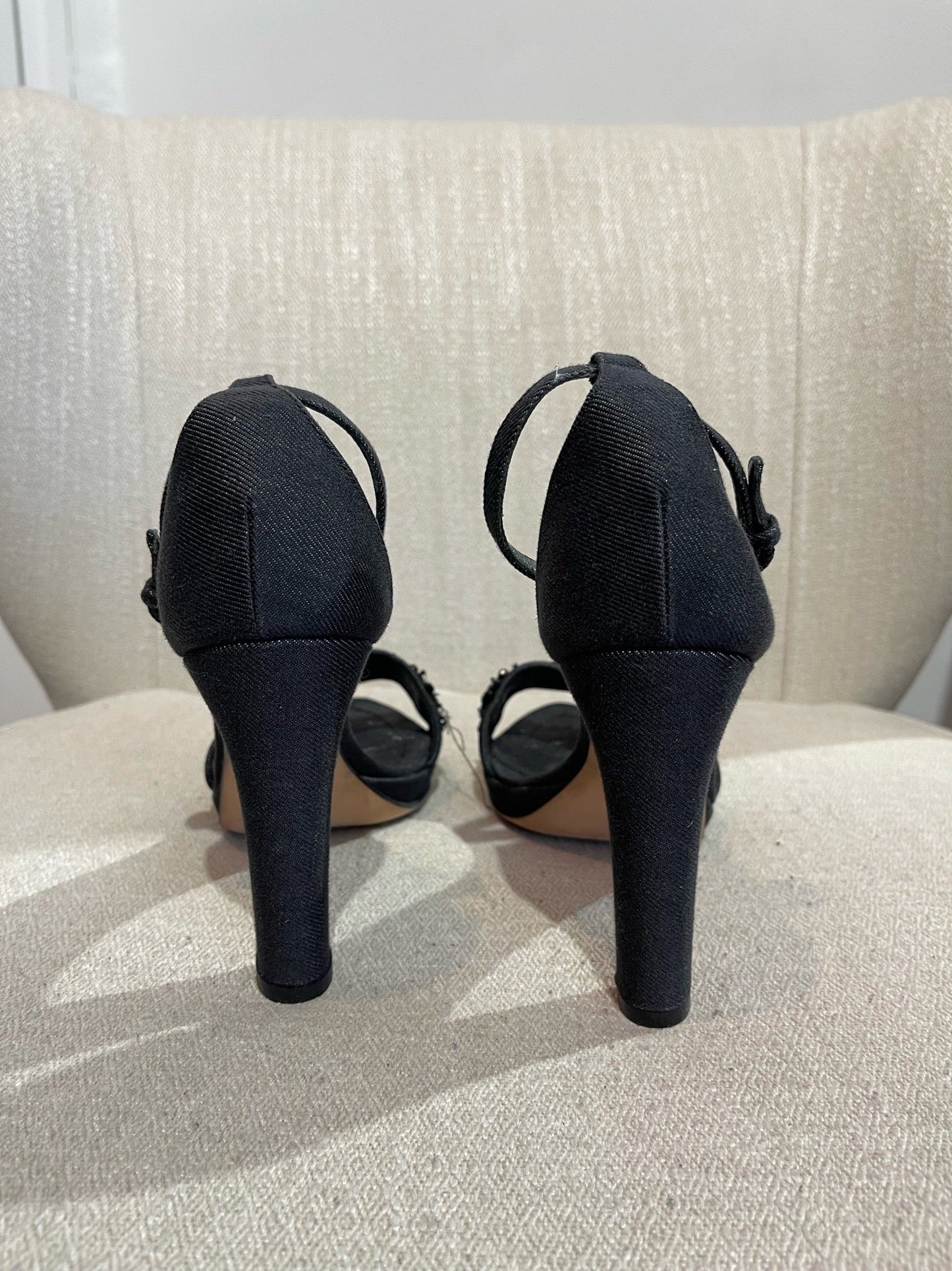Sandales Prada jeans noir T.35
