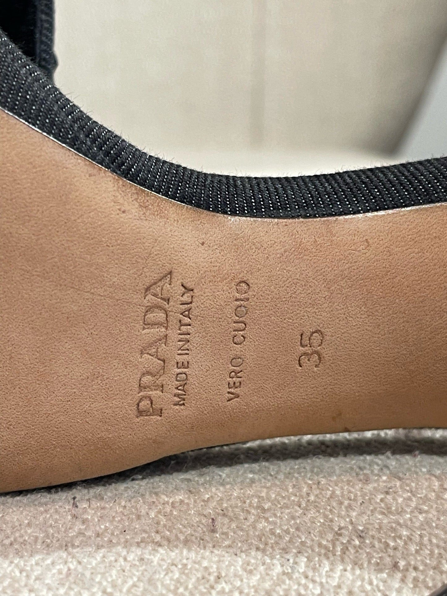 Sandales Prada jeans noir T.35
