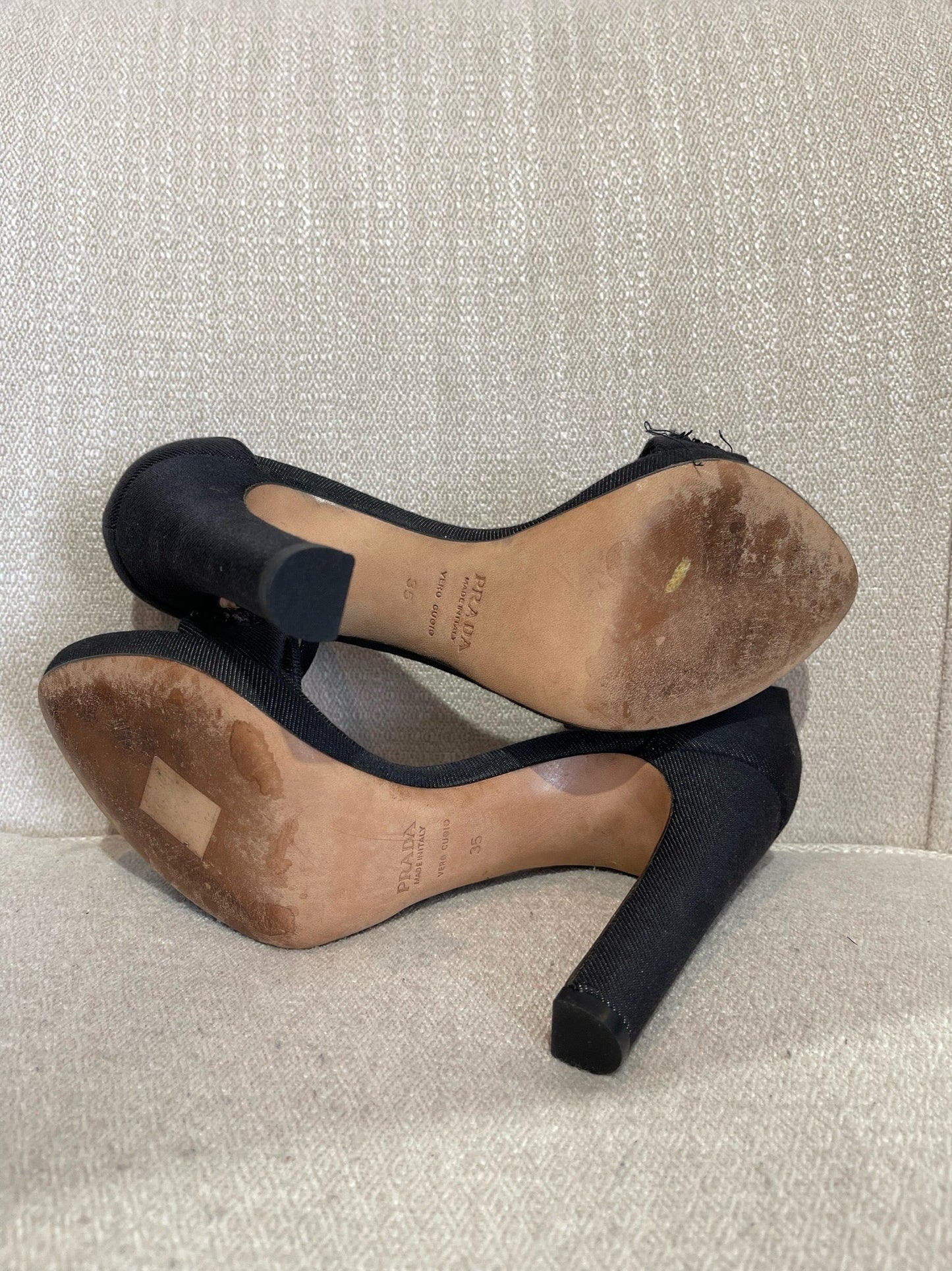 Sandales Prada jeans noir T.35