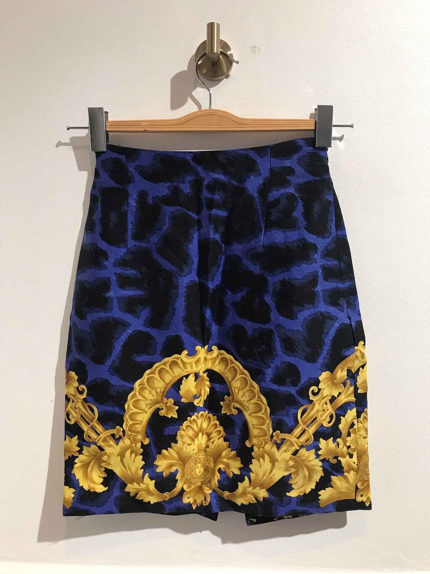 Jupe Gianni Versace bleu T.34