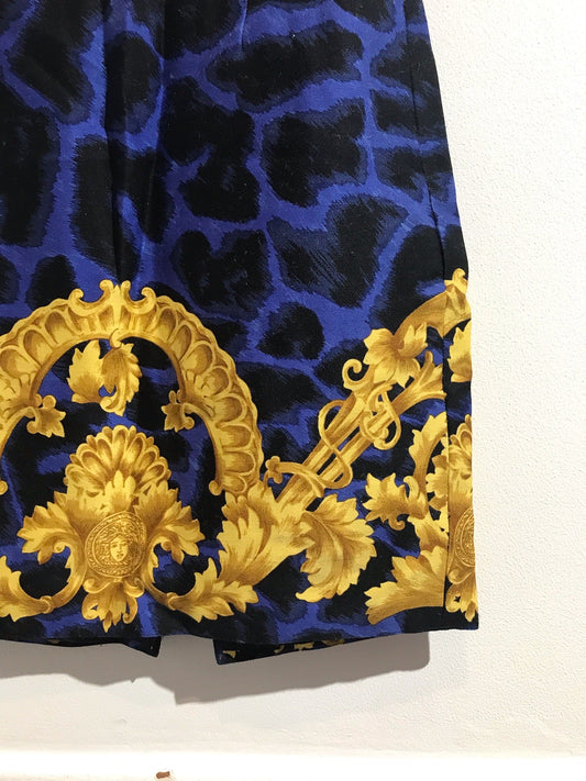 Jupe Gianni Versace bleu T.34