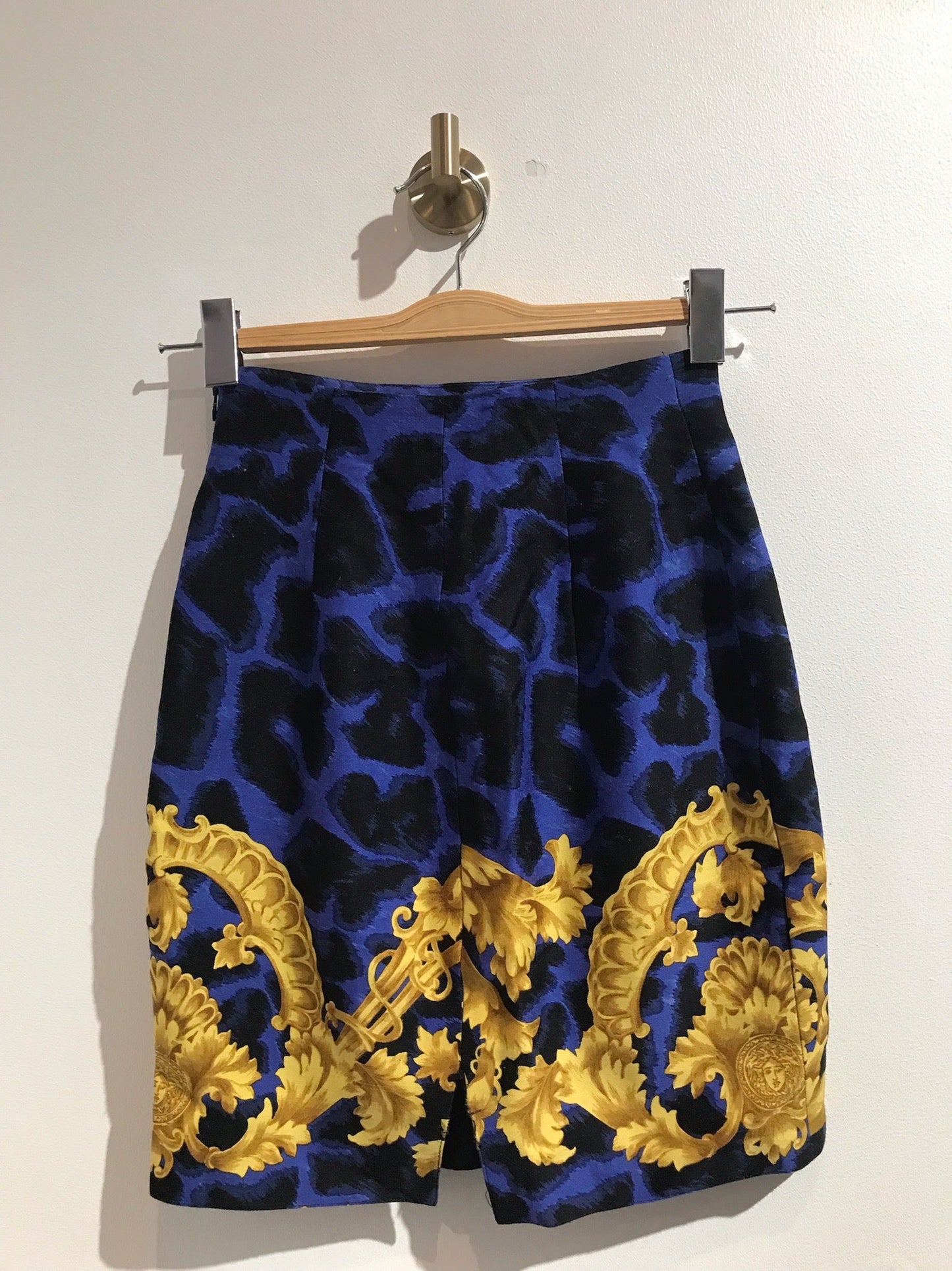 Jupe Gianni Versace bleu T.34