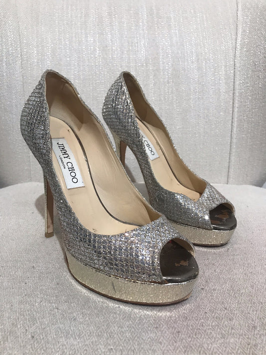 Escarpins Jimmy Choo argents T.35,5