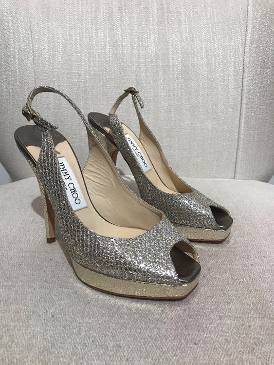 Escarpins Jimmy Choo argents T.35,5