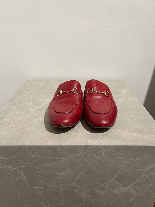 Mules Gucci Princetown rouge T.36,5