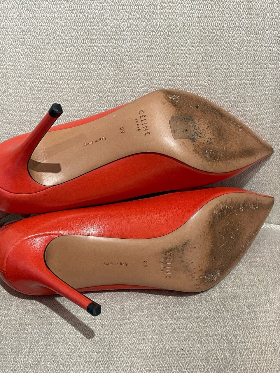 Escarpins Celine rouge T.39