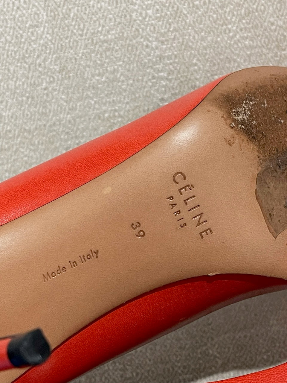 Escarpins Celine rouge T.39