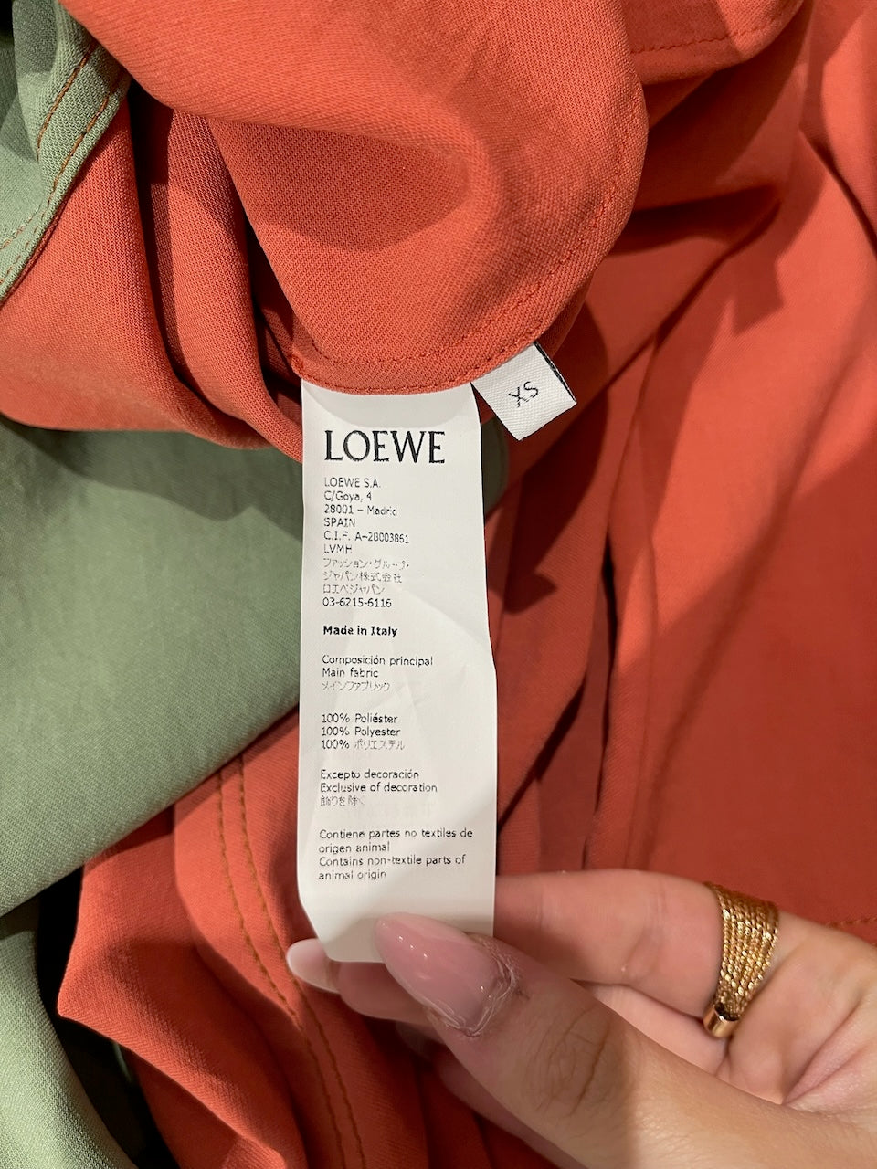 Robe Loewe verte T.XS