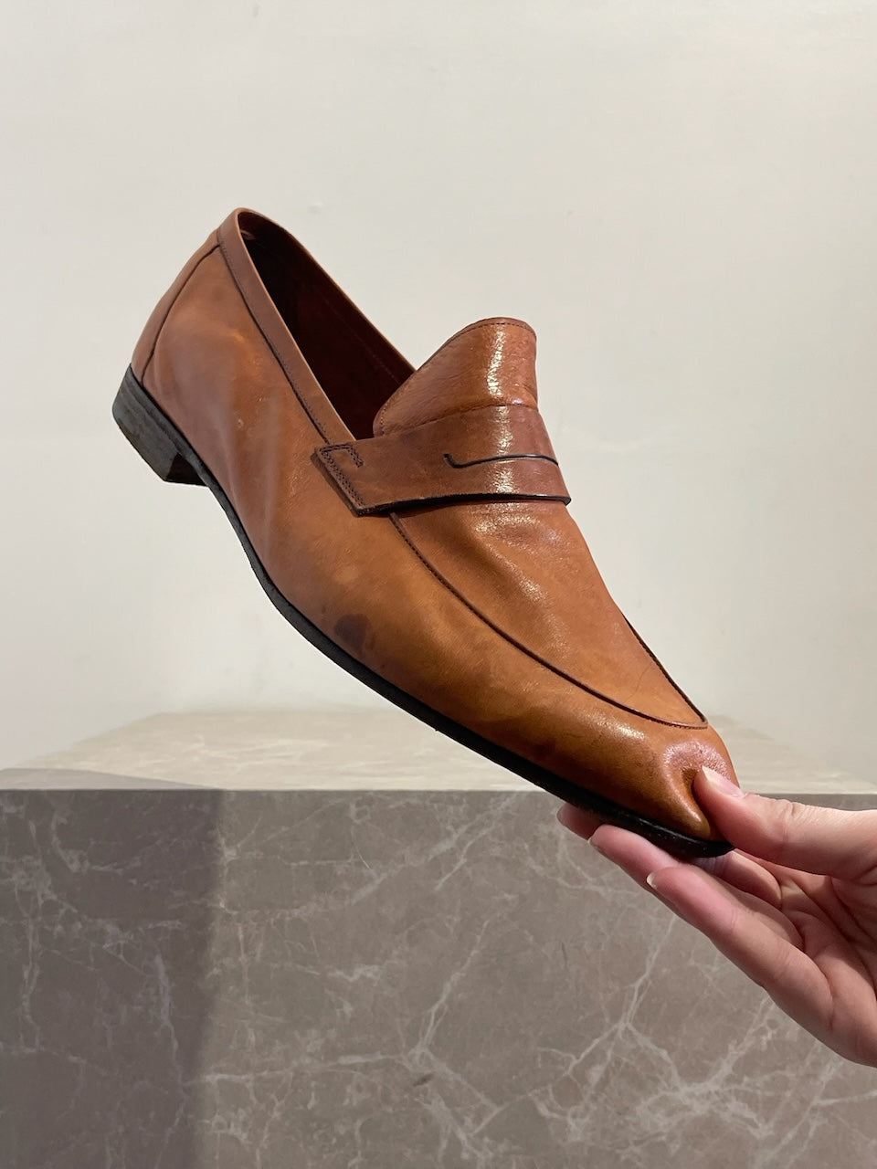 Mocassins Berluti camel T.45
