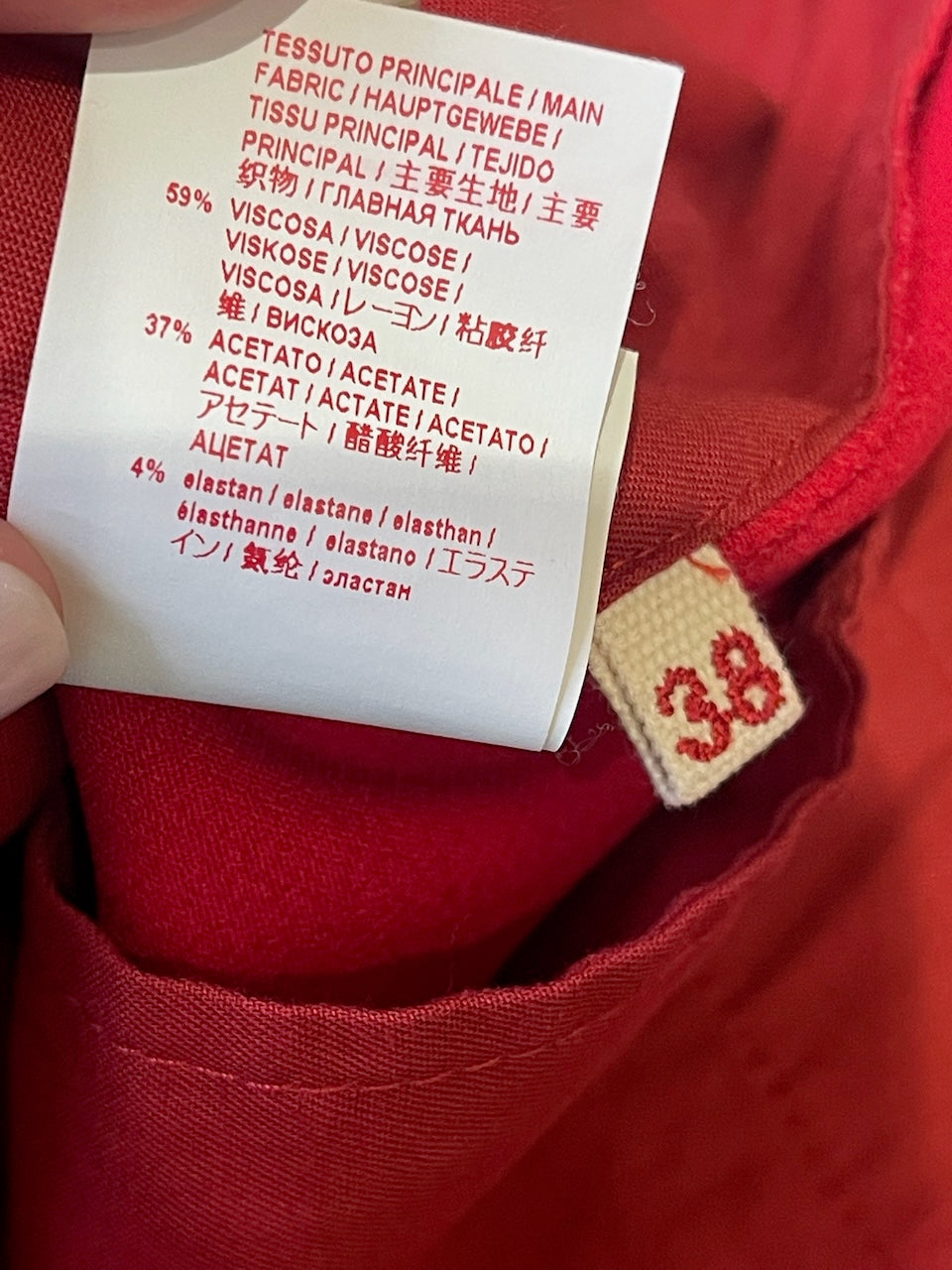 Pantalon Marni rouge T.34