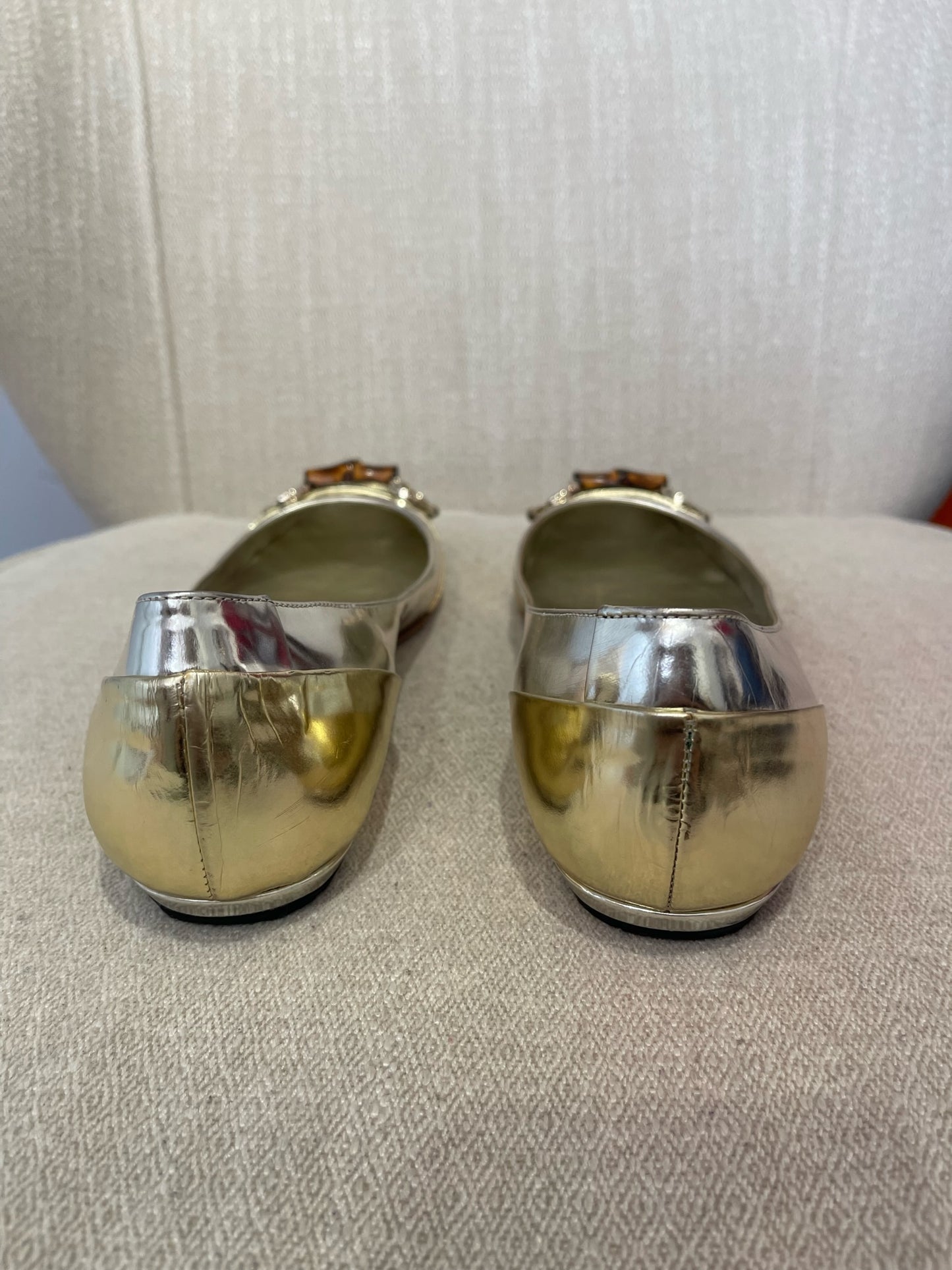 Ballerines Gucci argentées T.39,5