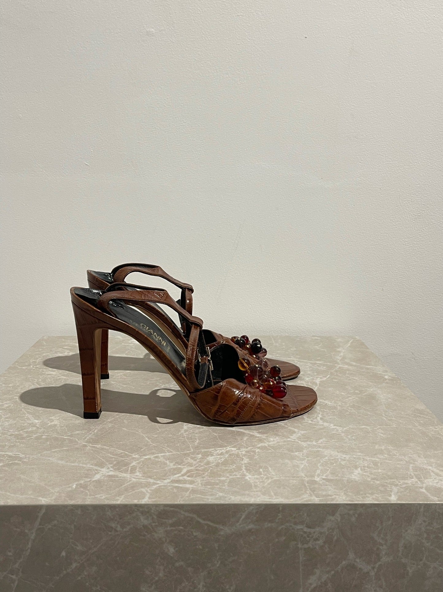Sandales Gianni Versace marron T.37,5