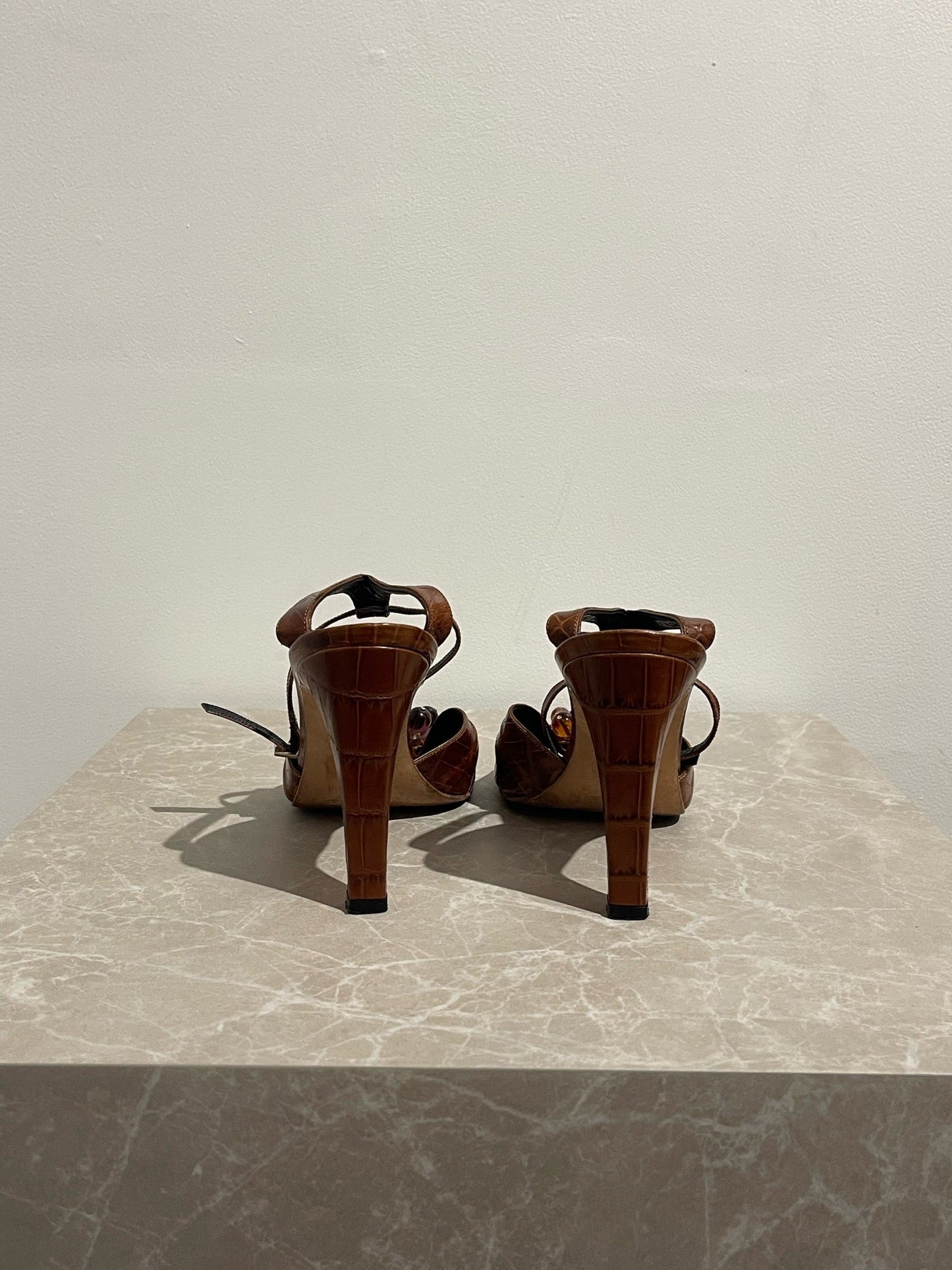 Sandales Gianni Versace marron T.37,5