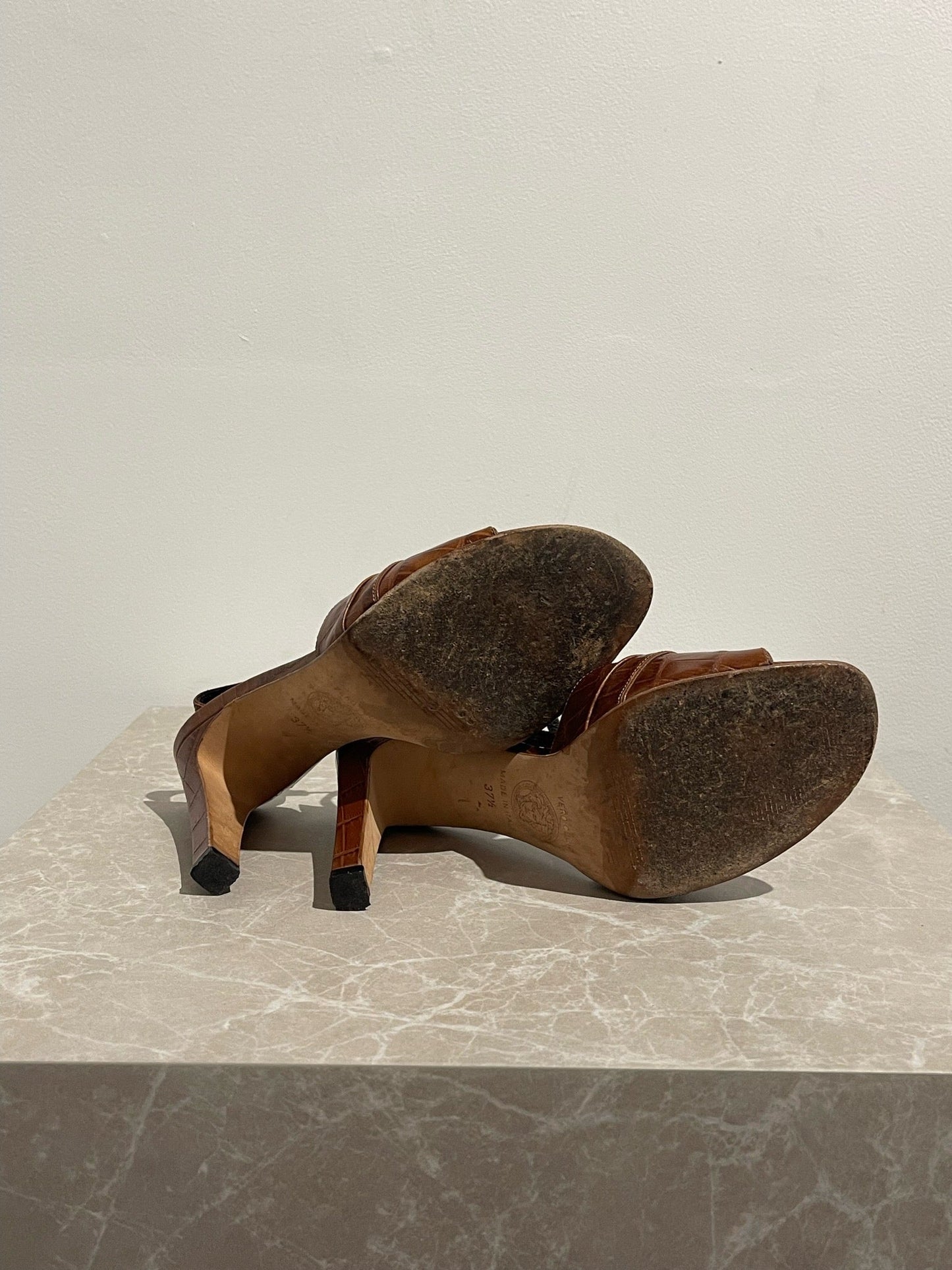Sandales Gianni Versace marron T.37,5