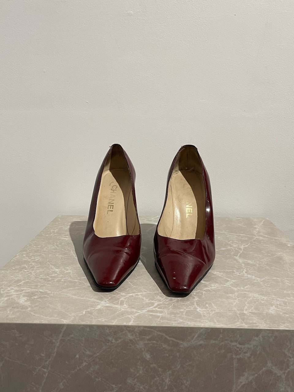 Escarpins Chanel bordeaux T.37